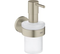 Дозатор жидкого мыла Grohe Essentials с держателем, никель матовый 40448EN1