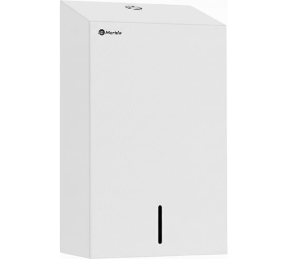 Диспенсер для бумажных полотенец в листах MERIDA V-сложение STELLA R СЛИМ металлический, объем 2 пач., белый ASB103.R