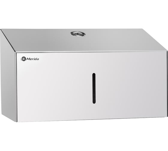 Диспенсер для бумажных полотенец в листах MERIDA V-сложение STELLA R металлический, объем 1 пач., полированный ASP201.R