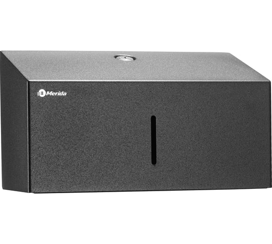 Диспенсер для бумажных полотенец в листах MERIDA V-сложение STELLA R металлический, объем 1 пач., черный ASC201.R