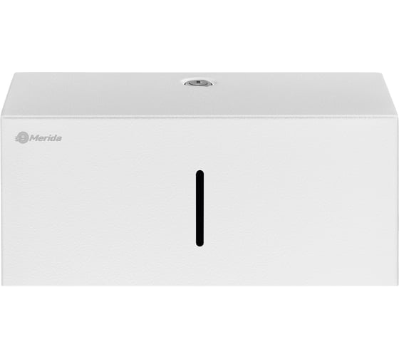 Диспенсер для бумажных полотенец в листах MERIDA V-сложение STELLA R металлический, объем 1 пач., белый ASB201.R