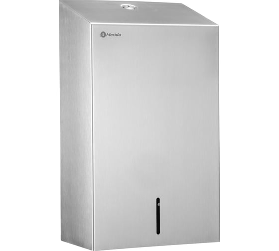 Диспенсер для бумажных полотенец в листах MERIDA V-сложение STELLA R СЛИМ металлический, объем 2 пач., матовый ASM103.R