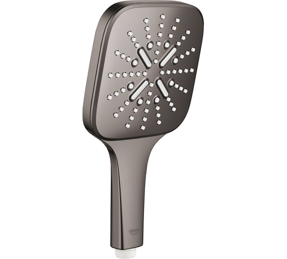 Ручной душ Grohe Rainshower SmartActive 130 Cube 8,5 л/мин 3 режима темный графит глянцевый 26582A00