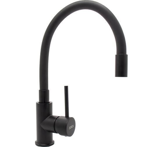 Смеситель для кухни Doron DC 2658BLACK-N черный, излив гибкий силиконовый 025140