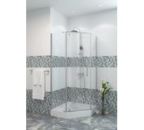 Душевое ограждение EvaGold JY029 100×100×185, трапеция, без поддона, прозрачное стекло EG220001