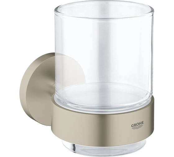 Стакан с держателем Grohe Essentials никель матовый 40447EN1