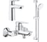 Готовый комплект для ванной комнаты Grohe BauEdge хром 1000180 1