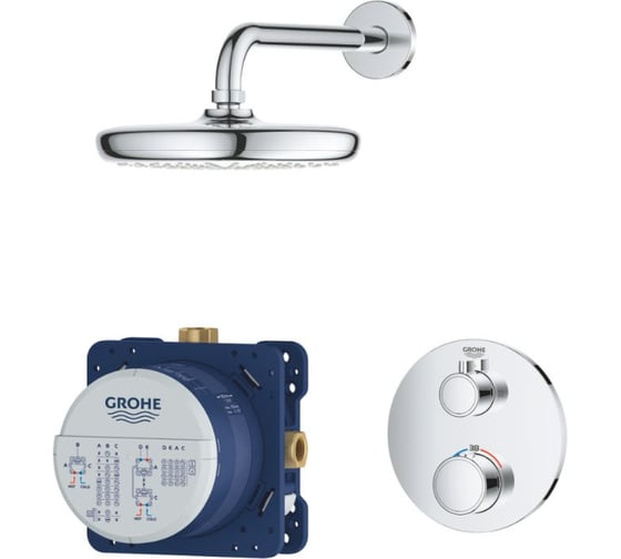 Душевой набор Grohe Grohtherm с Tempesta 210, 1 режим, 9,5 л/мин, хром 34726000
