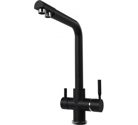Смеситель для кухни MIXLINE ML-GS10 308 черный, с выходом для питьевого фильтра 547691