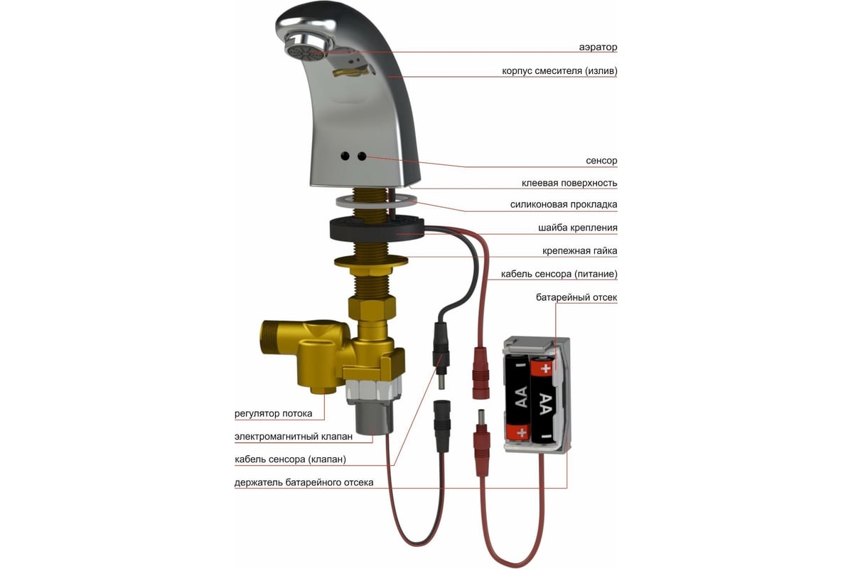 Как подключение датчика kopfgescheit kg pcbc3 Автоматический смеситель Kopfgescheit KR5152V-DC - выгодная цена, отзывы, характ