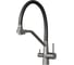Смеситель для кухни MIXLINE 35k МЛНС-0404 MLSS-0404 черный гибкий излив, подключение к фильтру,п/гайку САТИН 558432 1