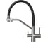 Смеситель для кухни MIXLINE 35k МЛНС-0404 MLSS-0404 черный гибкий излив, подключение к фильтру,п/гайку САТИН 558432 2