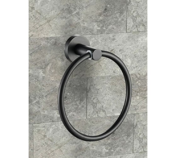Держатель для полотенца Raindrops Black кольцо 20510