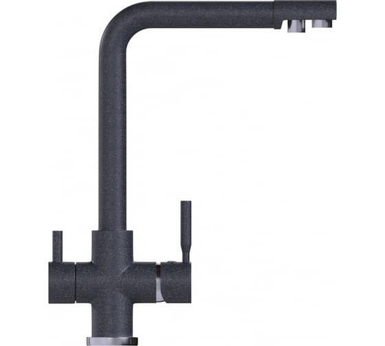 Смеситель для кухни MIXLINE ML-GS10 343 антрацит, с выходом для питьевого фильтра 547934