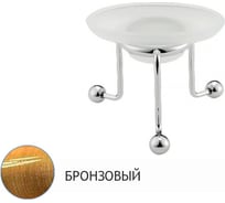 Настольная мыльница Bagno&Associati Regency сатиновое стекло, бронза RE72592