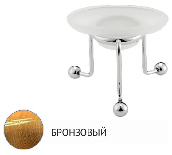 Настольная мыльница Bagno&Associati Regency сатиновое стекло, бронза RE72592