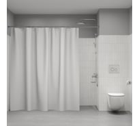Штора для ванной IDDIS 200x240 см, полиэтилен (PE), белый, ID P02PE24i11