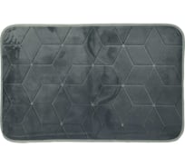 Комплект ковриков для ванной и туалета Blabar 50х80, 40х50 Diamant микрофибра серый 2шт 41158