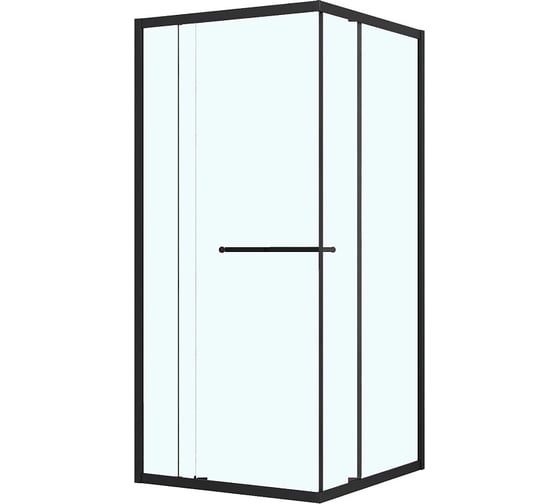 Душевое ограждение Azario Монако SQS-100×100×195 см, L/R, прозрачное стекло 6 мм, профиль матовый черный AZ-L47-100-MB-CL 00104877