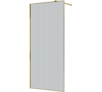Душевая перегородка Azario Валк-ин- 100x195, в рамке, Рифленое стекло 8 мм, профиль брашированное золото AZ-271-100-BGL-CRF 00104741