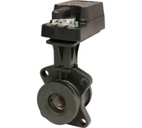 Кран двухходовой шаровый TECHNO HKC2065-24DF/230V из чугуна DN65, фланцевое соединение, с электроприводом 24Нм, 230В, управление открыто/закрыто 654651