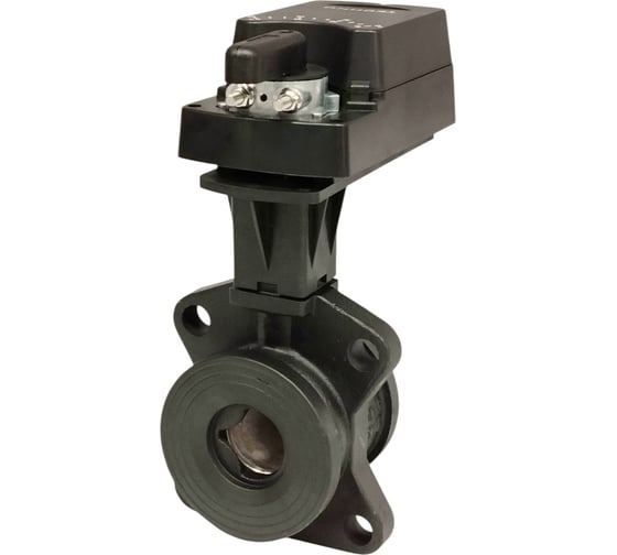 Кран двухходовой шаровый TECHNO HKC2065-24DF/230V из чугуна DN65, фланцевое соединение, с электроприводом 24Нм, 230В, управление открыто/закрыто 654651 1
