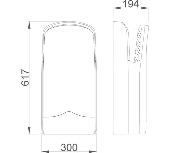 Автоматическая сушилка для рук Nofer V-JET 1760 W RED F1 01303. RF