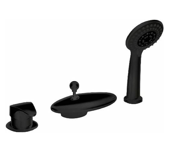 Встраиваемый смеситель Bravat COBRA BLACK на 3 отверстия, черный F5140197BM-RUS