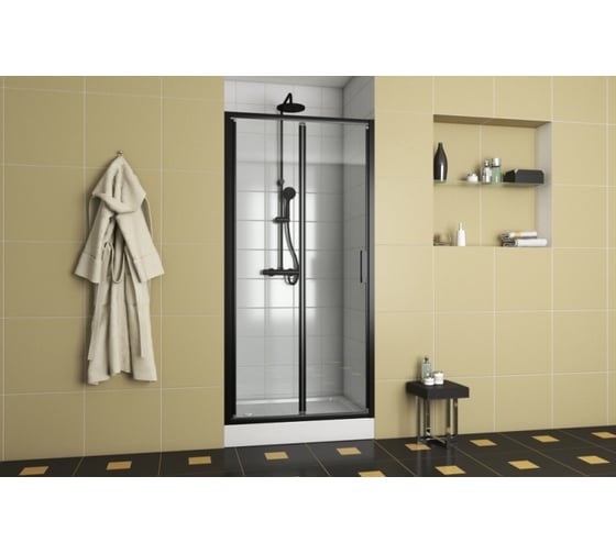 Душевая дверь в нишу Bravat BLACKLINE BD100.4121B
