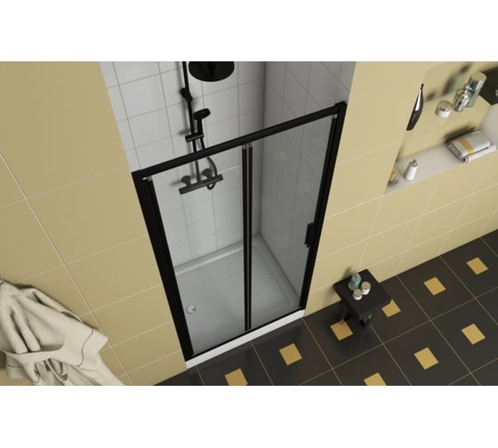 Душевая дверь в нишу Bravat BLACKLINE BD100.4121B