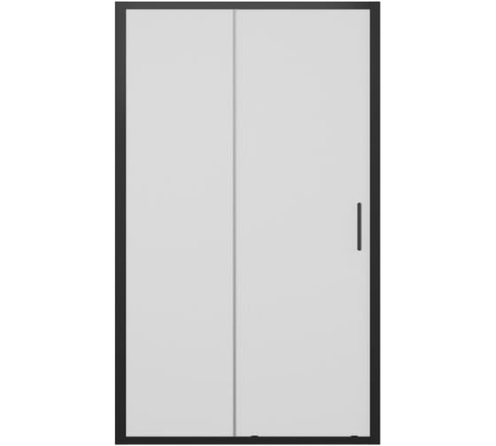Душевая дверь в нишу Bravat BLACKLINE черный профиль BD120.4101B 1