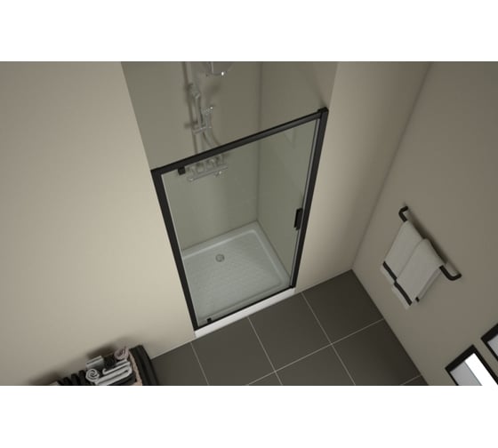 Душевая дверь в нишу Bravat BLACKLINE BD100.4111B