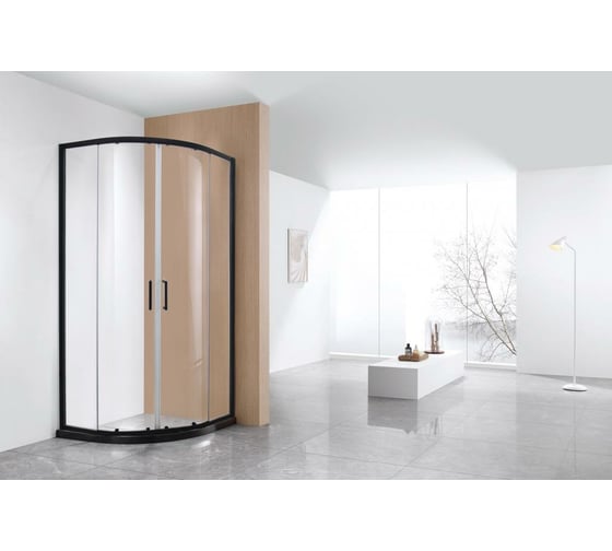 Душевое ограждение Bravat BLACKLINE 900х900х2000 мм BS090.1201B
