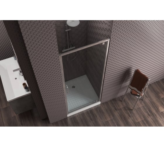 Душевая дверь в нишу Bravat Drop одна распашная дверь 800x2000 BD080.4110A