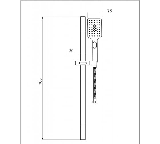 Душевой комплект Bravat D170BW-ENG
