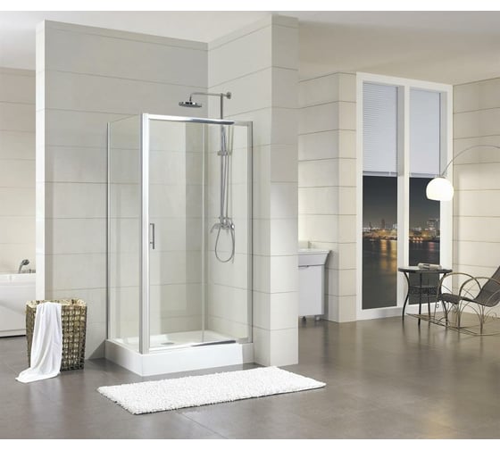 Душевое ограждение Bravat Drop без поддона, одна раздвижная дверь 1200x800x2000 BS120.3100A