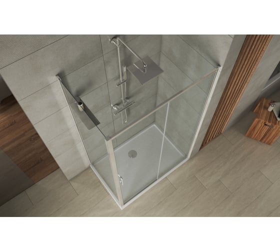 Душевое ограждение Bravat Drop без поддона, одна раздвижная дверь 1200x800x2000 BS120.3100A