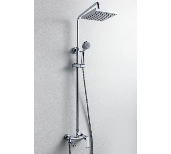 Душевая колонна со смесителем для ванны Bravat Opal поворотный излив F6125183CP-A-RUS