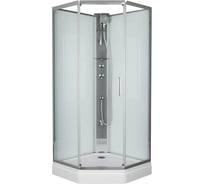 Душевое ограждение Bravat Waterfall с задними стенками и смесителем BC090.6100A