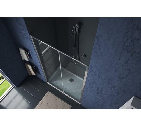 Душевая дверь в нишу Bravat Drop одна раздвижная дверь, 1200x2000 BD120.4100A