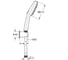 Душевой набор Grohe Tempesta Cube 110, 3 режима, 1500 мм, 7,4 л/мин, черный матовый () 275882433 4