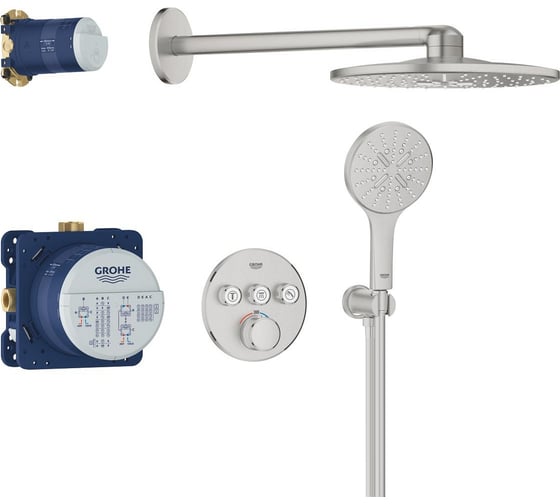 Душевая система Grohe Grohtherm SmartControl с термостатом для душа, суперсталь () 34863DC0