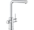 Смеситель для кухонной мойки Grohe Blue Pure Minta c вытяжным изливом, функцией фильтрации, без фильтра в комплекте, хром () 30601000 1