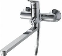 Смеситель для ванны с длинным изливом с аксессуарами Bravat Drop F64898C-LB