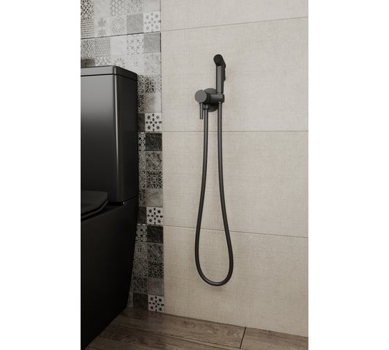 Смеситель с гигиеническим душем Bravat черный D9151BW-ENG