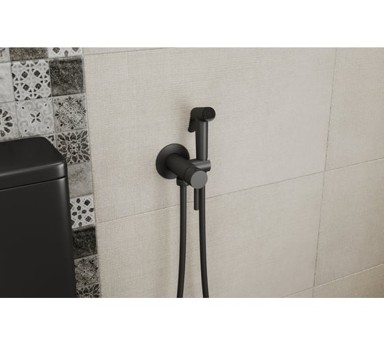 Смеситель с гигиеническим душем Bravat черный D9151BW-ENG