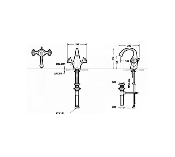 Смеситель для умывальника Bravat Swan F14287C-ENG