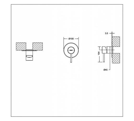 Встраиваемый смеситель Bravat Arc 1 функция PB86061BW-A1-ENG