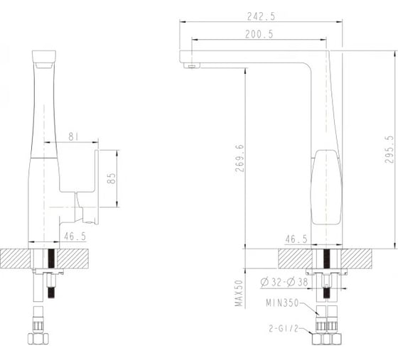 Смеситель для кухни Bravat Riffle F772106C