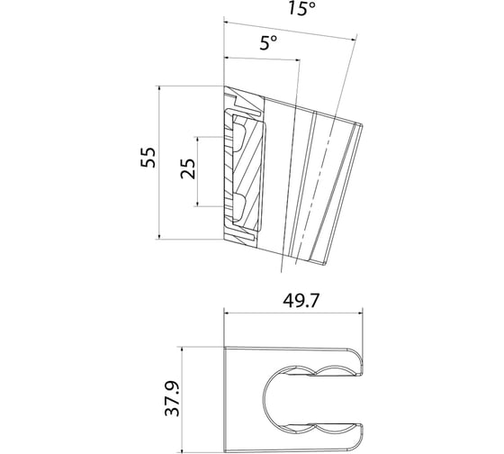 Держатель для лейки IDDIS белый матовый 080 080WL00i53